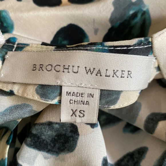 BROCHU WALKER Extra Small Dallan Silk Leopard Animal Print Sheath Work Dress - Picture 11 of 12